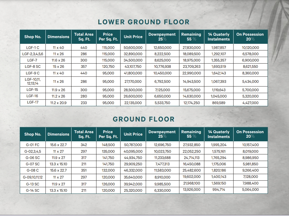 LOWER GROUND + GROUND FLOOR 